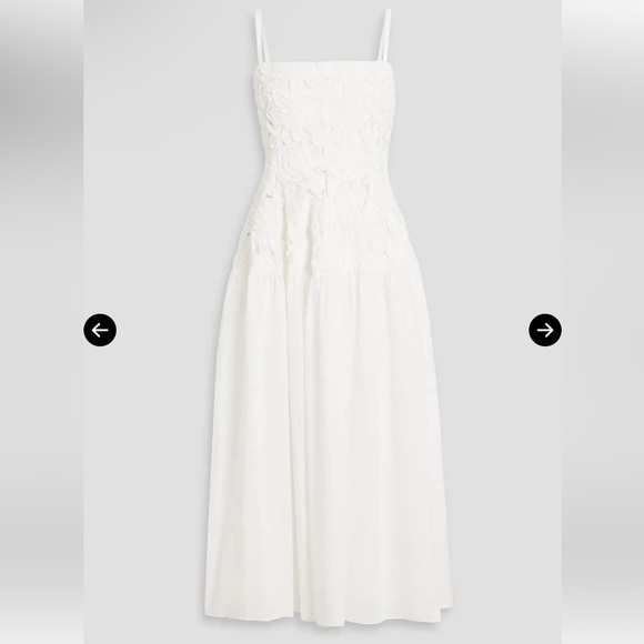 Simkhai Dresses & Skirts - SIMKHAI WHITE Floral Embroidered Strap Maxi Dress